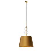 Lampy sufitowe - Kaspa Złoty żyrandol abażurowy COCO 11101105 crystal glamour do jadalni - miniaturka - grafika 1