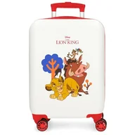 Walizki - Joumma Disney Simba & Friends Walizka kabinowa biała 33 x 50 x 20 cm sztywny ABS zamek szyfrowy z boku 28,4 l 2 kg 4 koła podwójny bagaż ręczny, biała, walizka kabinowa - miniaturka - grafika 1