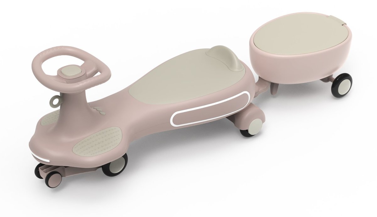 Jeździk Grawitacyjny Arti Led I Wózek Do Jeździka - Różowy