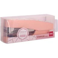 Zszywacze biurowe - Zszywacz 25 kartek 24/6 26/6 MACARON różowy 0402F PINK DELI - miniaturka - grafika 1