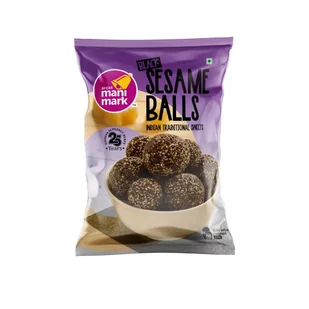 Kulki z czarnego sezamu Black Sesame Balls Mani Mark 150g - Chałwa - miniaturka - grafika 1