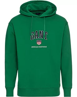 GANT Męska bluza z kapturem, Lavish Green, M - Bluzy męskie - miniaturka - grafika 1
