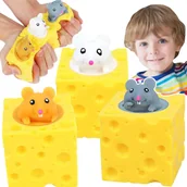 Zabawki zręcznościowe - SQUISHY ZABAWKA ANTYSTRESOWA MYSZKA W SERZE GNIOTEK ZESTAW 3 SZTUK - miniaturka - grafika 1