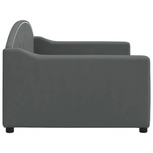 Sofa z funkcją spania, ciemnoszara, 90x200 cm, obita tkaniną Lumarko! - Łóżka - miniaturka - grafika 5
