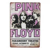 Plakaty - Plakat Tabliczka dekoracyjna metalowa PINK FLOYD THEATER - miniaturka - grafika 1