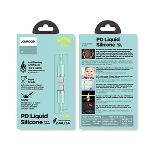 Joyroom kabel przewód USB Typ C - USB Typ C PD 60W 1,2m zielony (S-1230N9) - Kable USB - miniaturka - grafika 5