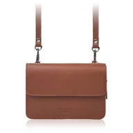 Torebki damskie - Mała torebka damska skórzana kopertówka na ramię do ręki 2w1 koniakowa Paolo Peruzzi AY-21-CG - miniaturka - grafika 1