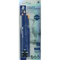 Przybory szkolne - Staedtler Ołówek akwarelowy Mars Lumograph 4B,6B,8B+pędzelek - miniaturka - grafika 1