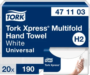 Tork Ręczniki Xpress® Multifold Natural White H2 190 szt.x20 - Ręczniki papierowe - miniaturka - grafika 1