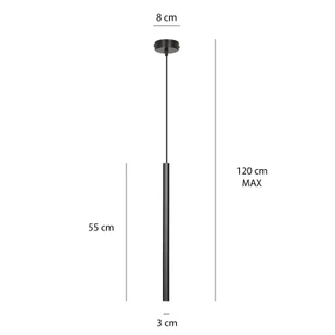 Emibig SELTER 1 BLACK 552/1 lampa wisząca 1x20W/G9 IP20 552/1 - Lampy sufitowe - miniaturka - grafika 5