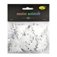 Zabawki kreatywne - Choinki z pianki brokatowej białe 60 szt. - miniaturka - grafika 1