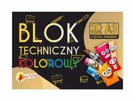 Podobrazia, bloki, papiery - Blok techniczny kolorowy 10 arkuszy złota + srebrna A3 - miniaturka - grafika 1