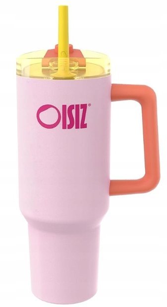 OISIZ Kubek Termiczny z Uchwytem i Słomką 1200 ml