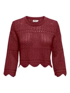 Swetry damskie - ONLY Sweter w kolorze bordowym - miniaturka - grafika 1