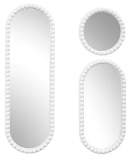 Zestaw 3 luster PEBBLE biała rama - Lustra - miniaturka - grafika 1