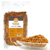 Ziarna i nasiona roślin strączkowych - SŁONECZNIK ŁUSKANY W KARMELU KARMEL 500G GLOBAL FOOD - miniaturka - grafika 1