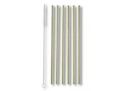 Słomki do napojów - ECHTWERK Zestaw 6 słomek do napojów ze stali szlachetnej (Długie, Złoty) - miniaturka - grafika 1