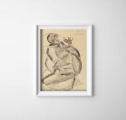 Plakaty - Plakat retro Dla sztuki Egon Schiele - miniaturka - grafika 1