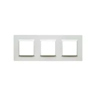 Klawisze i ramki - Polmark Ramka potrójna Laura biała - miniaturka - grafika 1