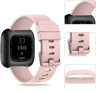 Opaska / Pasek Braders do Fitbit Versa / Versa 2 / Versa Lite pudrowy róż - Akcesoria do smartwatchy - miniaturka - grafika 4