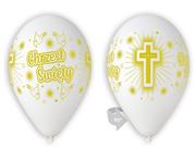 Pamiątka Chrztu Świętego - GMR Balony na chrzest - 30 cm - 5 szt. GS110/P605 - miniaturka - grafika 1