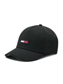 Czapki damskie - Tommy Hilfiger Czapka z daszkiem Tju Flag Cap AU0AU00843 Czarny - miniaturka - grafika 1