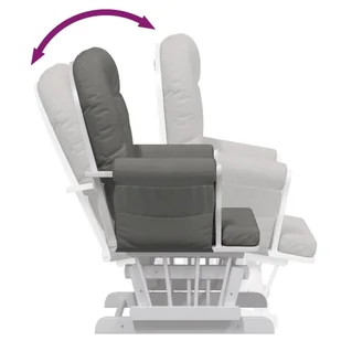 Fotel pływający z podnóżkiem, ciemnoszary, obity tkaniną Lumarko - Fotele - miniaturka - grafika 10