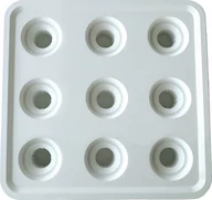 Świeczniki - Świecznik Stumpastaken S białe aluminium - miniaturka - grafika 1