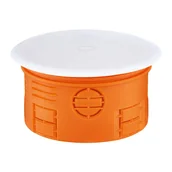 Puszki elektryczne i akcesoria - Puszka podtynkowa 80mm z pokrywą pomarańczowa Z80KF 33073008 /30szt./ - miniaturka - grafika 1