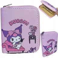 Portfele - Uroczy Portfel Młodzieżowy Dziecięcy KUROMI SANRIO MELODY RÓŻOWY NA ZAMEK - miniaturka - grafika 1