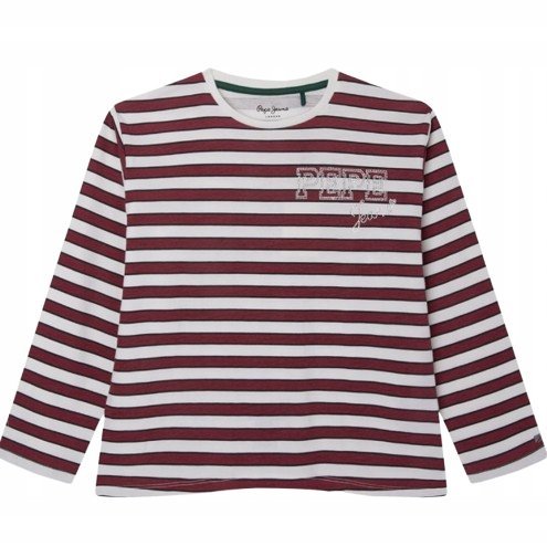 Pepe Jeans Bluzka Dziecięca Paski Długi Rękaw Bawełna 164 Kyb