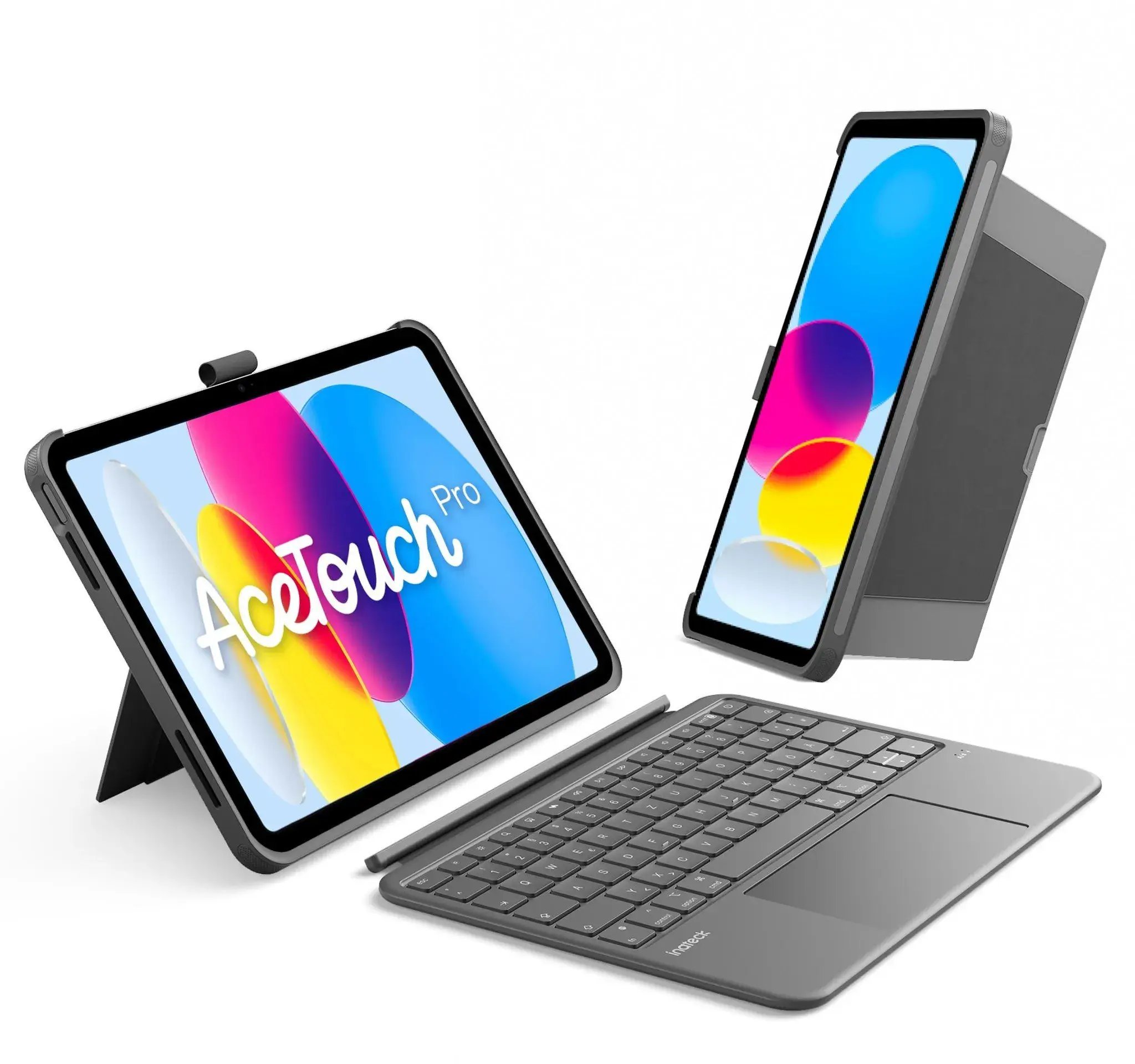 Inateck KB403-10 gray iPad-etui na klawiaturę QWERTZ KB403-10_GRAY