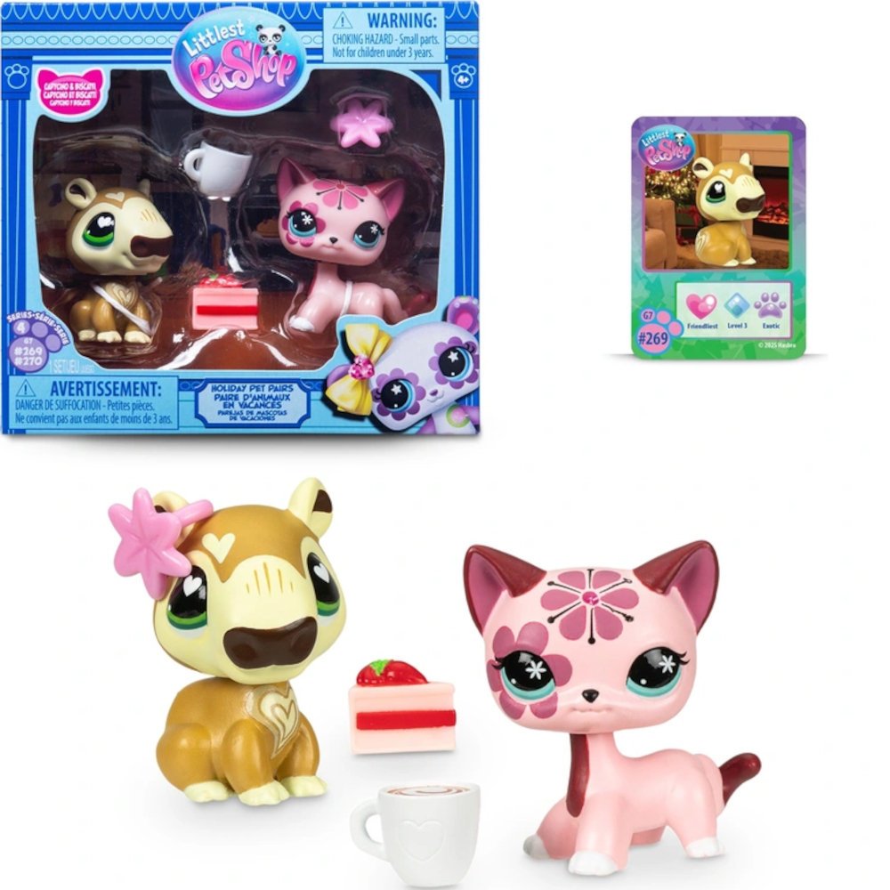 Littlest Pet Shop Lps Seria 4 Holiday Pet Pairs 2-Pak Capycino & Biscatti