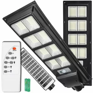 MOCNA LAMPA SOLARNA 600W LED ULICZNA Z CZUJNIKIEM RUCHU I ZMIERZCHU PILOT - Lampy ogrodowe - miniaturka - grafika 1