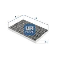 Filtry kabinowe - Filtr, wentylacja przestrzeni pasażerskiej UFI Filtry 54.268.00 - miniaturka - grafika 1