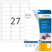Folie do drukarek - Herma Sicherheitsetiketten wei 63,5x29,6 mm Folie 675 St. - 4233 - miniaturka - grafika 1