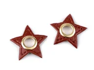 Pasmanteria - Import Oczka kaletnicze na eko-skórze gwiazdka ( Brązowa ) 1ADA-9231A_20210907094528 - miniaturka - grafika 1