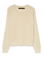 Swetry damskie - Vero Moda Sweter w kolorze beżowym - miniaturka - grafika 1