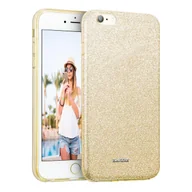 Etui i futerały do telefonów - Etui na telefon komórkowy Apple iPhone 6 Plus / 6s Plus brokatowe etui ochronne TPU, złote - miniaturka - grafika 1