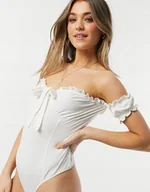 Odzież ciążowa - GLAMOROUS BODY DAMSKIE BIAŁE CASUAL BASIC M XNI - miniaturka - grafika 1