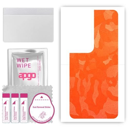 folia naklejka skórka strukturalna na TYŁ do Honor Play 50 Plus - Moro Camo Pomarańczowy - apgo SKINS