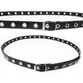 Paski - pas z OCZKAMI 1-RZĘDOWY skóra naturalna -S - miniaturka - grafika 1