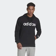 Bluzy sportowe męskie - adidas Essentials Linear Logo Hoodie, męska bluza - miniaturka - grafika 1