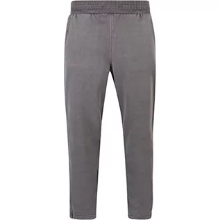 Spodenki męskie - Urban Classics Męskie spodnie sportowe Heavy Terry Garment Dye Slit Sweatpants, spodnie do biegania dla mężczyzn, dostępne w 3 kolorach, rozmiary S - 5XL, ciemny., XL - grafika 1