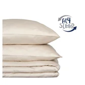 Pościel - Pościel Fit.4.Sleep beżowa BAWEŁNA 100%, Kolor - biały, Rozmiar - 160x200+2 posz. 70x80 - miniaturka - grafika 1