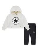 Bluzy i sweterki niemowlęce - Converse 2-częściowy zestaw w kolorze kremowo-czarnym - miniaturka - grafika 1