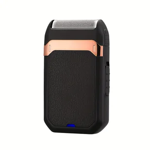 TEMU GERTZY Męski Elektryczny Golarka do Brody i Łysiny - Ładowanie przez USB, Bateria 600mAh, Czarny z Złotymi Akcentami, Gładkie i Precyzyjne - Inne - miniaturka - grafika 1