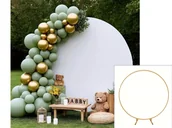 Balony i akcesoria - Zestaw stelaż i pokrowiec do okrągłej ścianki balonowej - 200 cm - miniaturka - grafika 1