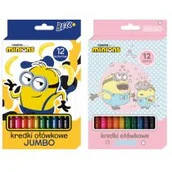 Przybory szkolne - Beniamin Kredki ołówkowe Jumbo Minionki 12 kolorów - miniaturka - grafika 1