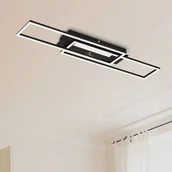 Lampy sufitowe - Briloner Lampa sufitowa LED Frame Mid, 3 000 K, czarna - miniaturka - grafika 1